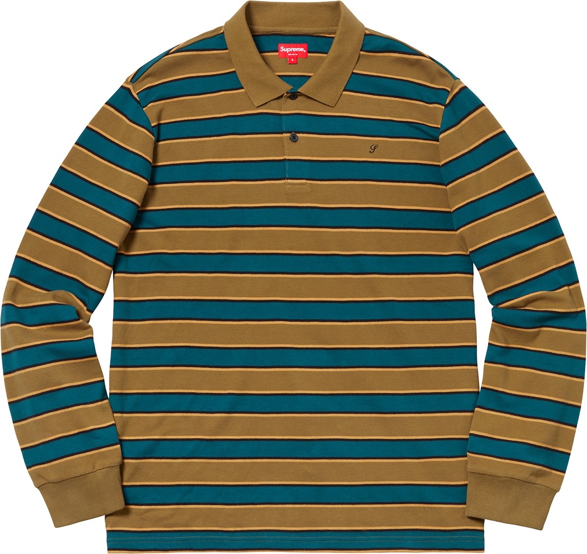Striped L/S Polo view 2